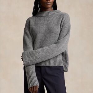 NEW Polo Ralph Lauren Cashmere Knit Sweater in Grey Size S